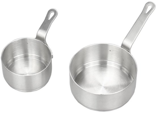 2-teiliges Mini-bratpfannenset Aus Edelstahl Mit Langem Griff