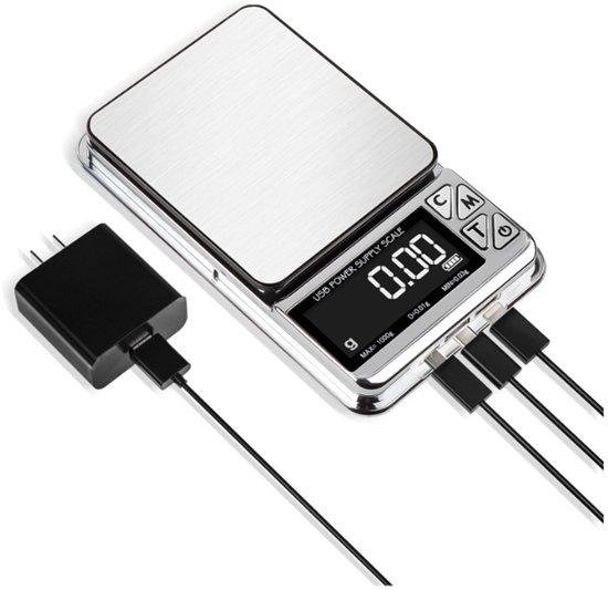 Digitale Küchenwaage, 1 Kg Mit 0,01 G Genauigkeit, Hochpräzise Taschenwaage. Wiederaufladbare, Tragbare Mini-elektronikwaage Über Usb, Mit Umrechnungsfunktion.