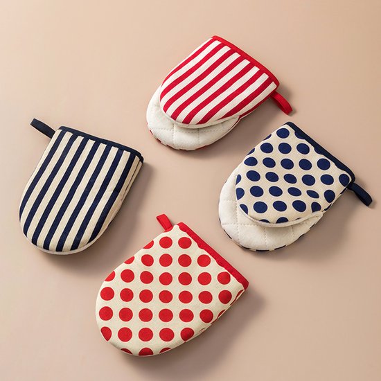 Mini-ofenhandschuhe Im Retro-stil – 4-teilig Hitzebeständig, Waschbar & Stylisch Für Küche, Backen & Als Geschenk