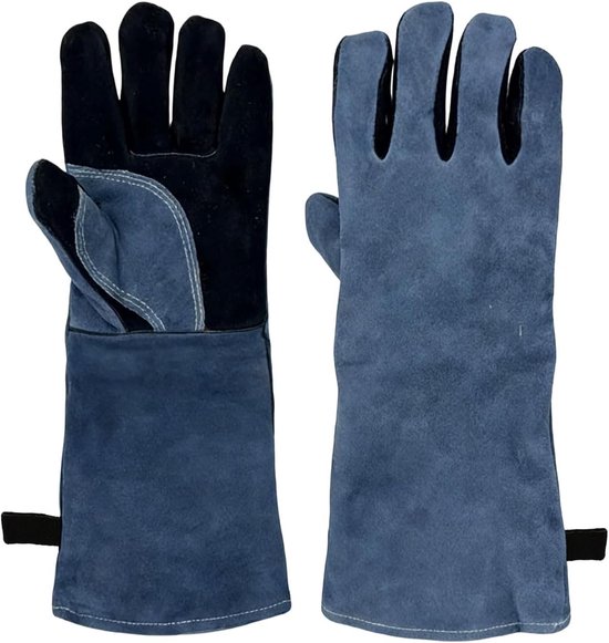 Hitzebeständige Leder-grillhandschuhe, Ideal Zum Grillen, Für Den Backofen Und Zum Schweißen, Bis 500 °c