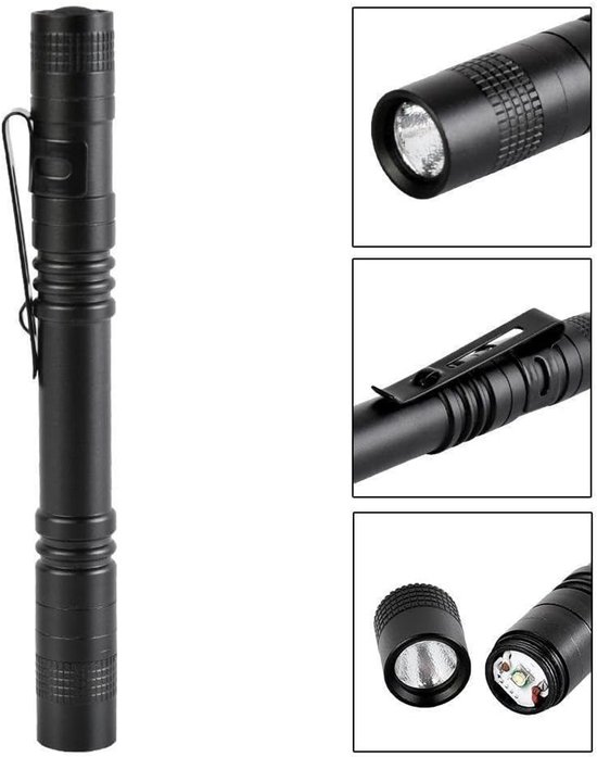 Stiftförmige Taschenlampe, Set Mit 2 Stiftförmigen Led-taschenlampen Mit Clip, Mini-taschenlampe, Kleine Stiftförmige Inspektionstaschenlampe