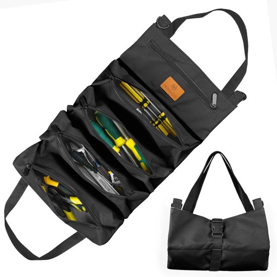 Werkzeugtasche Aus Canvas Für Schlüssel Mit 5 Reißverschlussfächern 1 Stück Multifunktionale Rolltasche Ideal Für Klempner Werkzeugtasche Fürs 47 47