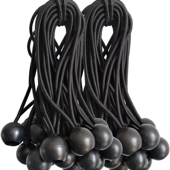 Set Mit 30 Elastischen Kabeln – Elastische Kabel Für Planen, Partyzelte, Campingzelte Und Vorhänge Längen: 200 Mm.