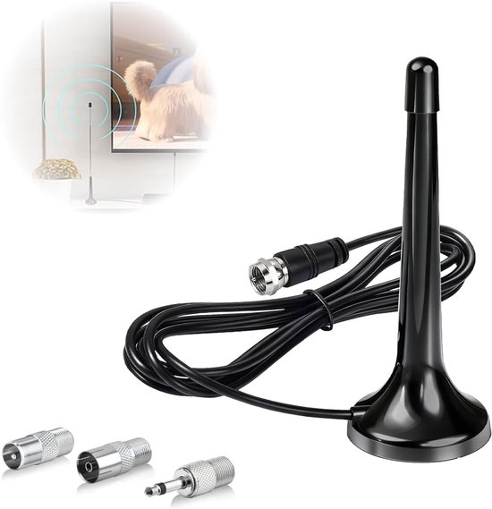 75-ohm-teleskopantenne Für Dab Fm-radio Mit 3 Adaptern Aktive Digitalantenne Digitalradioantenne 3-meter-verlängerungskabel Für Fm Dab-empfang
