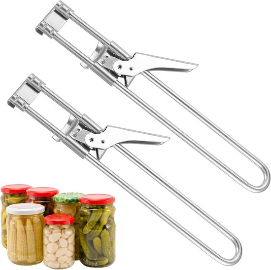 2 Manuelle Dosenöffner, Verstellbare Dosenöffner, Leicht Zu Öffnender Edelstahl-glasöffner, Rutschfester Flaschenöffner Mit Greifer Für Ältere Frauen