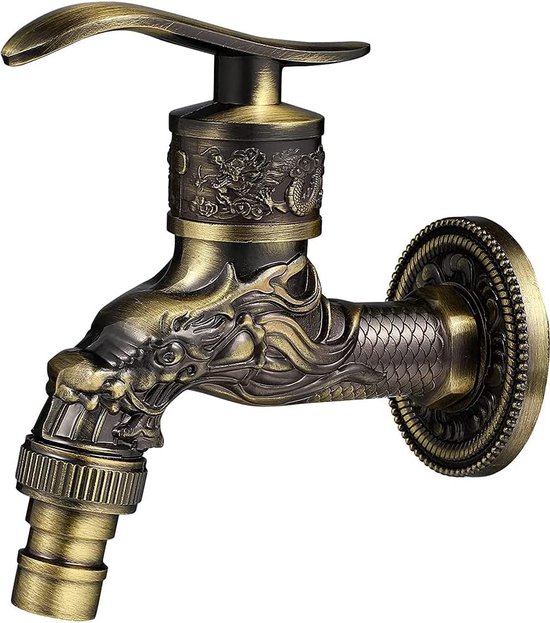 Vintage-armatur, Antike Armatur, Wandarmatur, Gartenarmatur, 10,5 X 10,8 X 7,3 Cm, Zinklegierung, Bronze, Armatur Mit Drachenmotiv, Für Zuhause, Küche