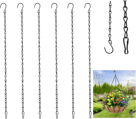 20 Stück 60 Cm Lange Hängeketten Metallketten Mit Haken Zum Aufhängen Von Zimmerpflanzen Hängeketten Für Hängepflanzen Blumentöpfe Körbe
