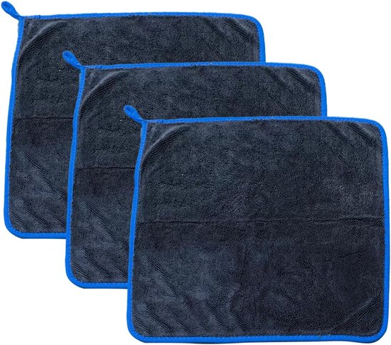 Mikrofasertücher Für Autos – 3er-set – Professionelle Autopflege – Weiche Reinigungstücher Mit Extrem Hoher Saugkraft – 600 G/stück – 40 × 40 Cm