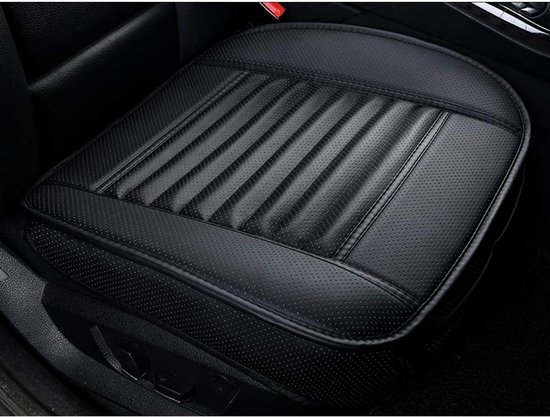 Autositzbezug Aus Pu-leder Mit Bambuskohle-print, Atmungsaktiv, Passend Für 90 % Aller Automodelle, Vordersitz, 1 Stück, Pflanzlich