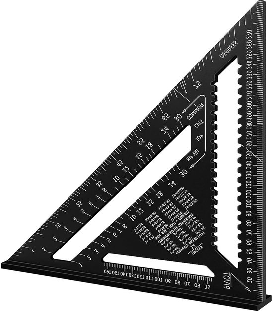 Dreieckiger Aluminium Winkelmesser, 12 Zoll (30,5 Cm), Für Ingenieure Und Schreiner Hochpräzisions Messinstrument