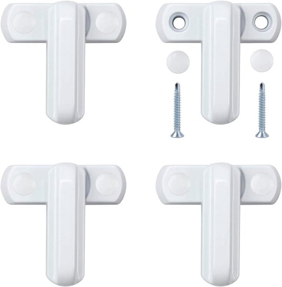 Fenstersicherheitsset Mit Schwenkverriegelung – Robustes Zinkgussset – 4er-set – Für Upvc- Und Pvc-fenster Und -türen – Einbruchschutz