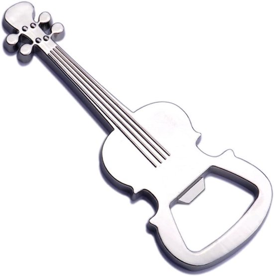 Gitarrenförmiger Flaschenöffner Aus Edelstahl.