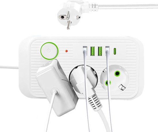 2 Meter Langes Flachverlängerungskabel Mit Stecker Kurzes Kabel, 45°-winkeldesign, Flachstecker, Sicherheitsleiste Mit Steckdose.