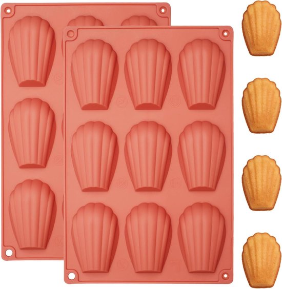 2 Silikon-madeleine-backformen Mit 9 Mulden Antihaftbeschichtet 3d-muschelform Für Gebäck Schokolade Pralinen Kekse Und Desserts Bpa-frei Und