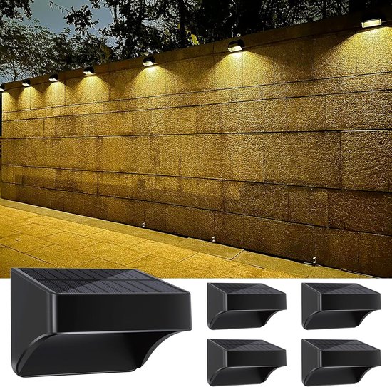 Ein Set Aus 4 Solar-gartenleuchten Warmweißes Licht Und Rgb-farbwechsel Ip65 Wasserdicht Geeignet Für Gartendekoration Außeneinsatz Wände Treppen