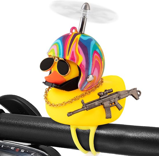 Fahrradklingel Mit Quietscheente, Fahrradhelm, Auto-armaturenbrett-dekoration, Enten, Motorrad- Und Fahrradzubehör (1 Stück)