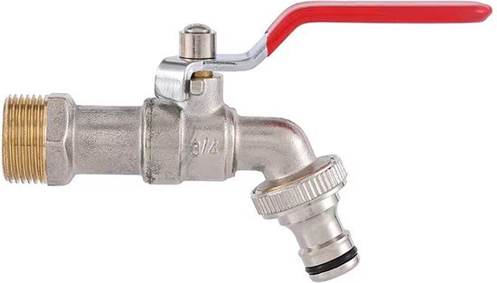 Wasserhahn – Außenauslauf – Messing – Silber – Mit Dn15-anschluss – Rost- Und Frostbeständig – Für Garten, Waschmaschine, Regentonne