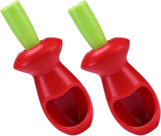 Set Aus 2 Entsteinern Mit Ergonomischem Design Zum Effizienten Entfernen Von Kernen Aus Kirschen, Datteln Und Kleinen Früchten.
