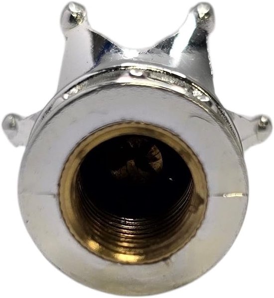 4 Kronenförmige Ventilkappen (könig Und Königin), Kunststoff, Schrader-ventil, Für Fahrrad-, Motorrad-, Auto-, Quad- Und Rollerreifen, Silberfarben