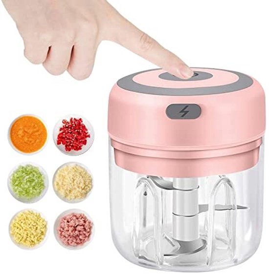 Elektrische Mini-knoblauchmühle, 250 Ml Usb-mini-zerkleinerer, Knoblauchmühle, Gemüseschneider