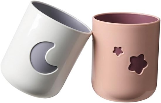 Mundspülbecher-set Mit Mondmotiv Einfacher Zahnbürstenhalter Und Trinkbecher Aus Pp-material Geeignet Für Den Gebrauch Zu Hause Und Im Badezimmer 2