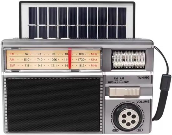 Brandneues Tragbares Fm Am Sw-radio Retro-radio Solarbetrieben Wiederaufladbar Wiederaufladbarer Bluetooth-lautsprecher Inklusive Tf-karten Usb