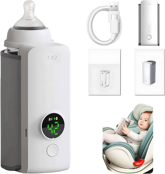 Intelligenter Tragbarer Flaschenwärmer Kabelloses Digitaldisplay Schnelles Aufheizen Und Wärmespeicherung Intelligenter Thermostat Ideal Für Auto