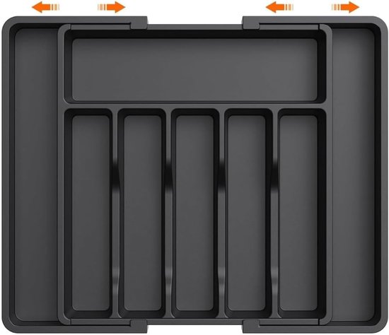 Besteckkasten Für Schubladen, 8-teiliger Küchenorganizer, Teleskopisch Ausziehbar (33–57 Cm), Schubladenorganizer, Verstärktes Pp-material, Großes Fassungsvermögen