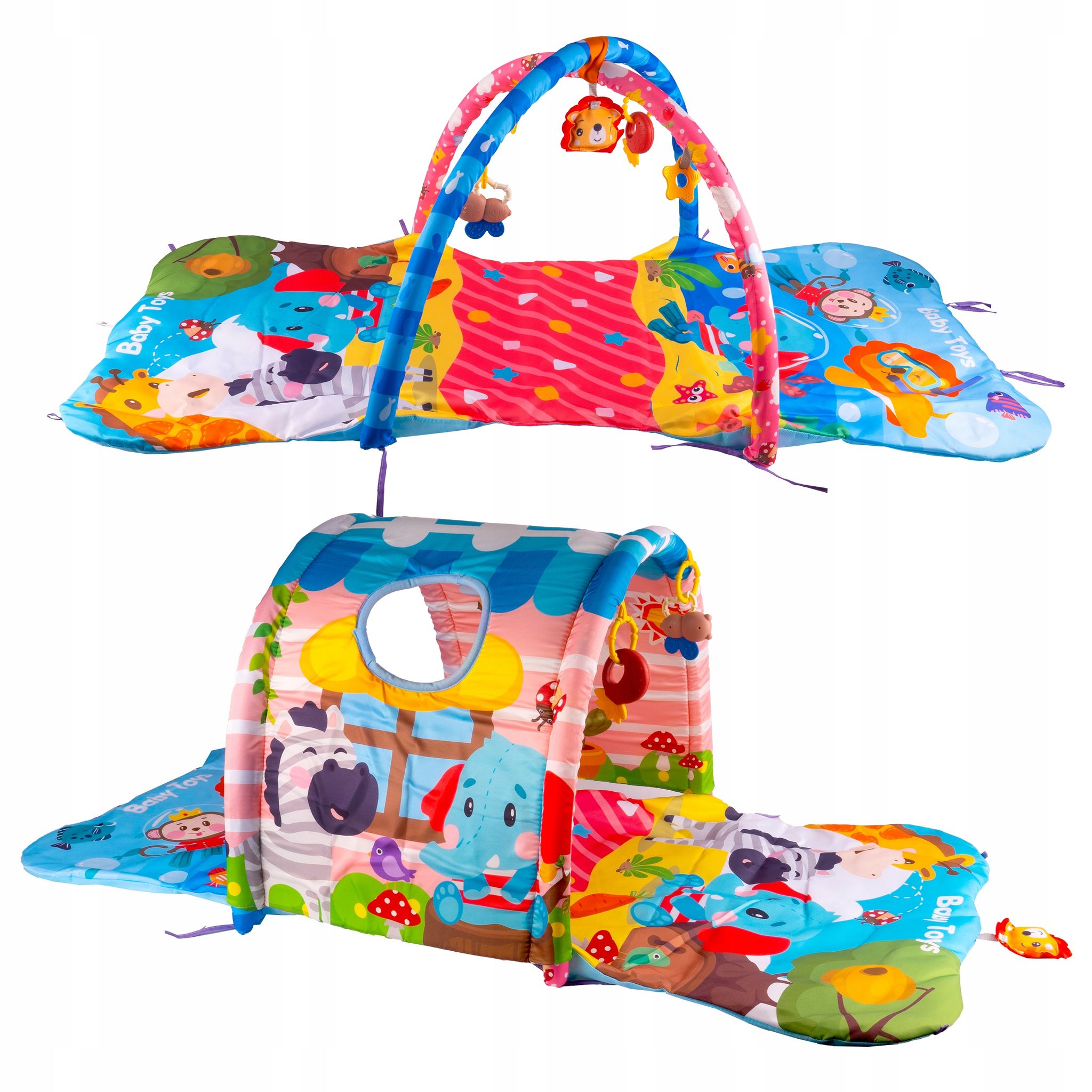 [5] 4-in-1 Lernmatte Für Babys Mit Tunnel Und Spielzeug U989