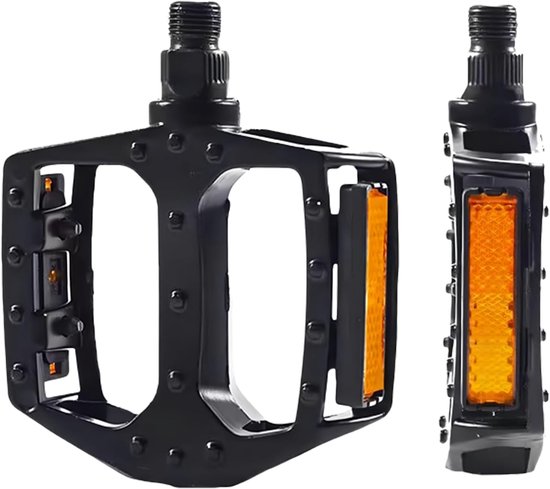 Fahrradpedale Mit 9/16-zoll-gewinde Und Reflektoren, Leichte Aluminium-plattformpedale Für Rennräder Und Mountainbikes
