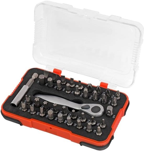 Steckschlüsselsatz – 39-teiliges 1/4"-steckschlüssel-set Mit Schnappverschluss, Steckschlüsselsatz Für Die Hosentasche, Kleines, Dünnes Steckschlüssel-set