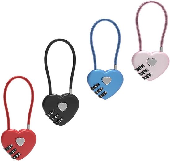 Set Mit 4 Kofferschlössern, Farbenfrohe Zahlenschlösser Für Gepäck, Sicherheitsschlösser Für Koffer Und Taschen