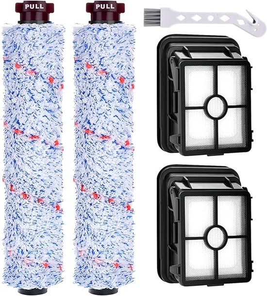 3-in-1-zubehörset, 2 Multifunktions-walzenbürsten + 2 Ersatzfilter 1866f, Passend Für Bissell Crosswave 17132, Pet Pro 2225n, 2582n