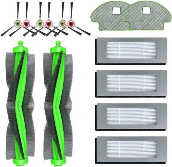 Passend Für Irobot Roomba Combo R111840 R1138 Ersatzzubehörset Für Saugroboter, 14-teilig: 2 Hauptbürsten, 4 Filter, 6 Seitenbürsten, 2 Wischtücher