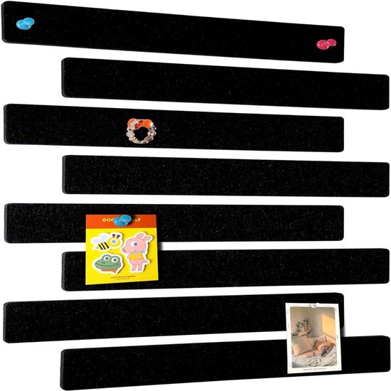 Filz-pinnwand – Selbstklebende Rückseite – Inkl. 40 Reißzwecken – 8er-pack – Wanddekoration Für Büro/küche – Ausführung A