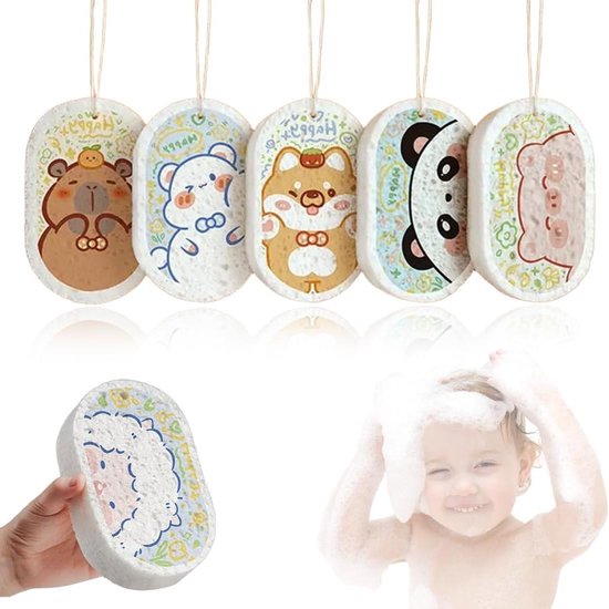 Vvgoods – Kinderbadeschwämme Für Babys, 5er-set, Niedliche Tierformen, Zufälliges Muster, Duschschwamm Für Kinder