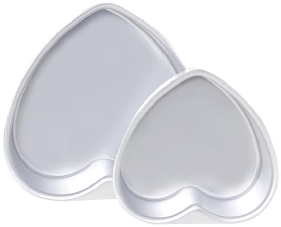 Herzförmige Kuchenformen – Für Kuchen – 2 Stück – Aluminium – 5/6 Zoll