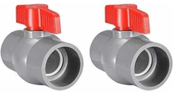 2 Stück Pvc Kugelhahn Mit Gewindeanschlüssen Für Wasserleitungen Wasserversorgung 50 Mm