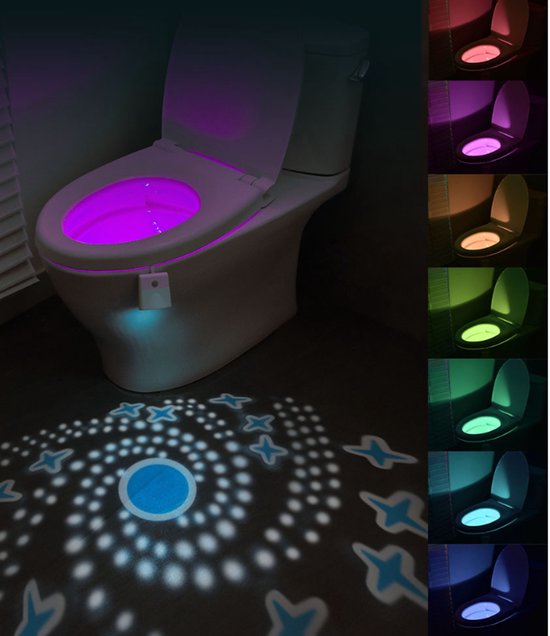 Led-toilettenlampe Wasserdichte Toilettenleuchte Sieben Farben Sensor-nachtlicht Usb-aufladbare Toilettenleuchte Für Den Innenbereich Praktisches