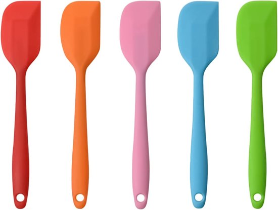 Silikonspatel, Küchenutensilien Aus Silikon, Hitzebeständig, Antihaftbeschichtet, Bpa-frei, Ungiftig, Back- Und Konditoreiwerkzeuge, 5er-set