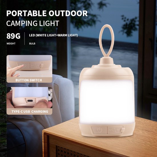 Mini-campinglampe Für Draußen, Stimmungsleuchte, Usb-aufladbar, Ultrahelle Led-leuchte Für Zelte, Tragbare Tischlampe, Outdoor-lampe, Zeltlampe