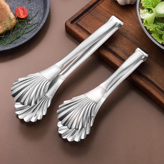 2-teilige Edelstahlzange, Edelstahl, Küchenzange, Edelstahl, Robust, Kleine Zange, Edelstahl, Professionelle Edelstahlzange (23 Cm, 30 Cm)