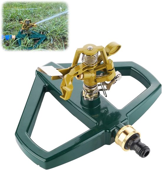 360° Drehbarer Rasensprenger – Für Große Und Kleine Flächen, Automatischer Gartensprenger Mit Spitzem Sockel, Gartenbewässerung