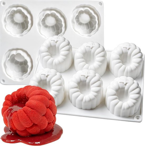 Silikonform Mit 6 Himbeerförmigen Mulden, 3d-silikonform Für Mousse-torte, Schokolade, Gelee Und Desserts. Lebensmittelechte Backform.