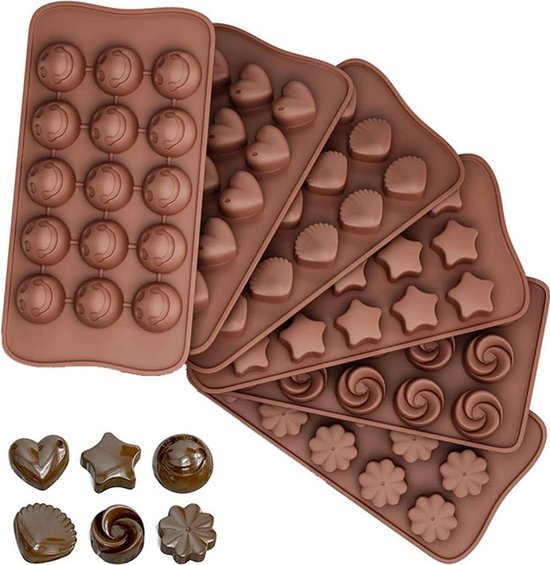 6-teiliges Silikon-schokoladenform-set Bestehend Aus Pralinenform Antihaftbeschichteter 3d-bonbonform Backform Pralinen Bonbonform Und Zum Backen