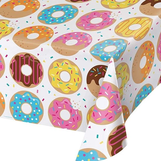 Stück Donut-förmige Tischdecken, Einweg-tischdecken Aus Kunststoff, Rechteckige Partytischdecken, Papiertischdecken Für Geburtstagsfeiern