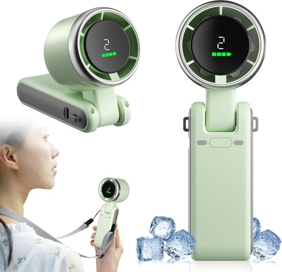 Wiederaufladbarer Mini-handventilator – Verstellbarer Handventilator Mit 5 Geschwindigkeitsstufen – Tragbarer Mini-elektroventilator Mit 4000 Mah