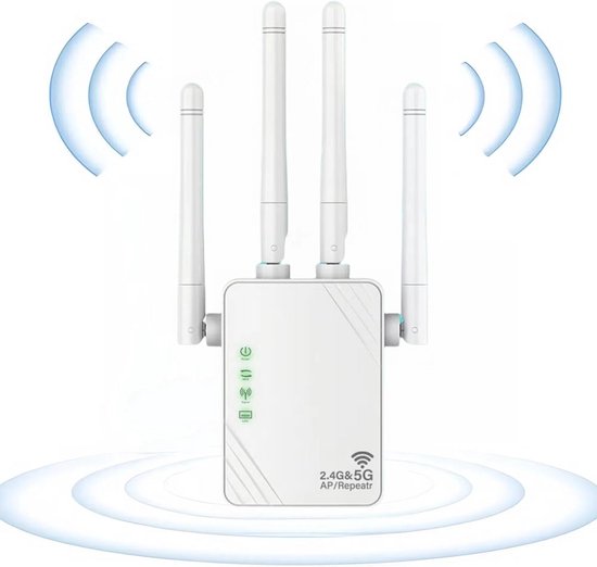 Leistungsstarker Wlan-repeater 1200 Mbit/s Dualband-verstärker Mit 2 Lan-anschlüssen