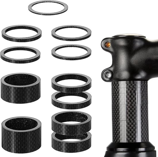Rennrad-vorbau-spacer-set - 11 Stück In 7 Größen (1 Mm/2 Mm/3 Mm/5 Mm/10 Mm/15 Mm/20 Mm)