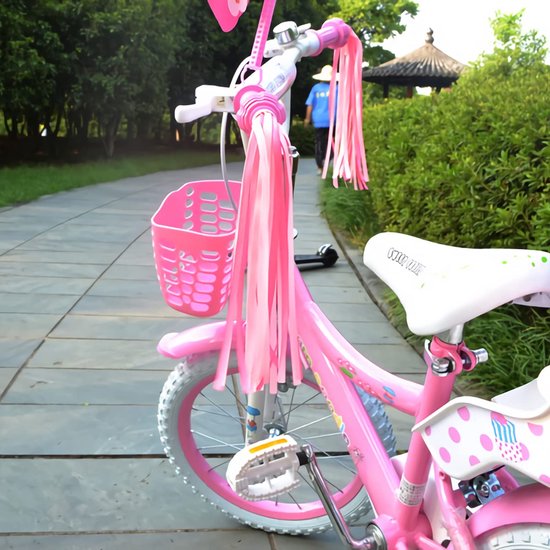 1 Paar Fahrradschlauch-lenkerquasten Mit Fahrradgriffquasten Für Kinderfahrräder Und Kinderroller (rosa)